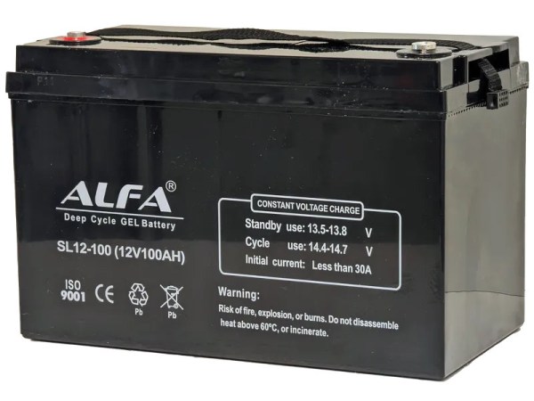 ALFA 12V-100Ah(C20) L (тяговая) M8